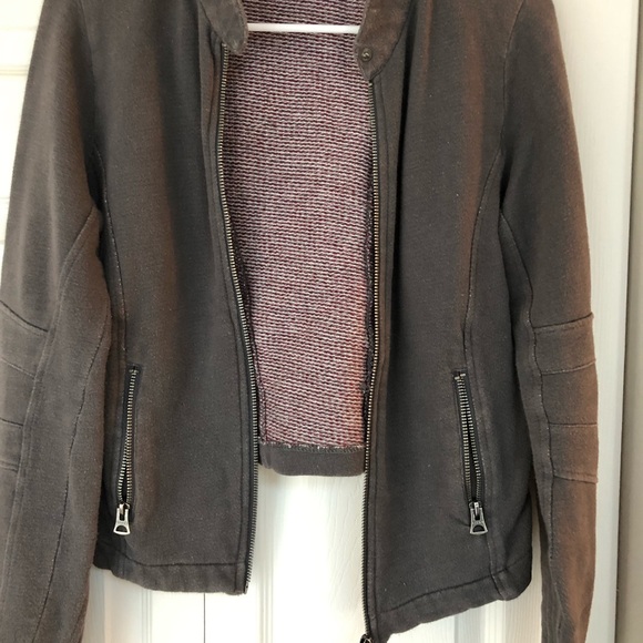 Lucky Brand, Grey Fabric, motorcycle style jacket! - Picture 3 of 4